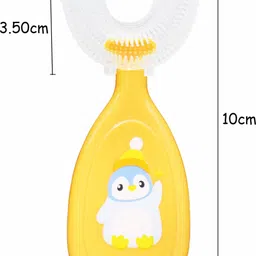 the little lookers 360° U-shaped Toothbrush with food grade silicone head. Soft Toothbrush image 4