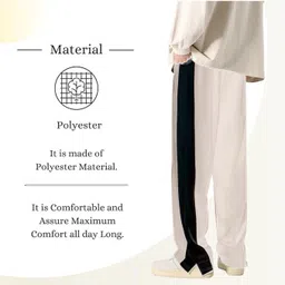 mack jonney Men Colorblock White Track Pants image 3