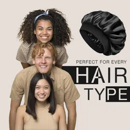 lyrovo Soft Elastic Band Silk Sleep Cap, Hair Wrap for Women image 2