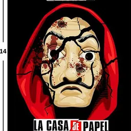 creative print solution Money Heist Face Reprint Clip Board Exam Pad (14x9.5 Inches) image 4