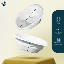 ecoic Sugarcane Bagasse Dessert Bowl WB150SB50 Disposable image 2