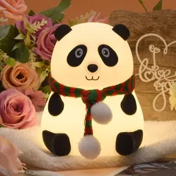NewPanda Lamp Cute Silicone Kawaii Night Lamp Bedroom With Touch Gesture 7Color Night Lamp-image-39