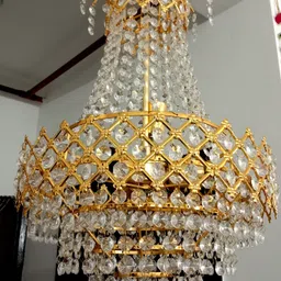 Future Leader Crystal Gold Jhoomar Lights,Chandelier Ceiling Lamp. Chandelier Ceiling Lamp image 2