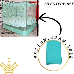 sr enterprise FLOWER GREEN Cotton Washable Adults Mosquito Net image 4