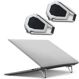 POZUB Universal Portable Mini Design Floor and Desk Laptop Riser Stand Cooling Pad Floor and Desk Stand Rotatable Laptop Stand Invisible Stand Large Desk Stand Aluminium Floor and Desk Stand Rotatable Laptop Stand Compatible with Universal Laptops-image-0