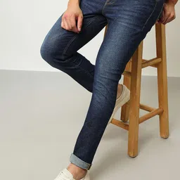 lee Men Skinny Mid Rise Dark Blue Jeans-picture-15