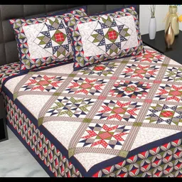 jaipur prints Cotton Double Flat 220 TC Jaipuri Prints Bedsheet-picture-10