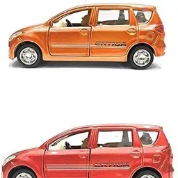 techzage Pull Back Famous Ertiga Car Toy Car for Kids (Yellow) image 1