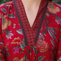 yagnik fashion Women Cotton Rayon Kurti Palazzo Dupatta Set image 4