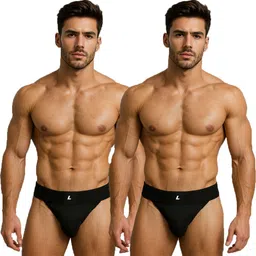 hyping Pack of 2 Solid Men Brief-picture-28