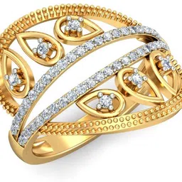 avsar AVR894YB 14kt Cubic Zirconia Yellow Gold ring image 1