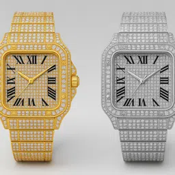 timofy Diamond Luxe Series Analog Watch - For Boys Flip-SQ-Dial-Gold-Silver_ZS007-picture-19