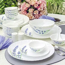 laopala Pack of 47 Opalware English Lavender Dinner Set image 5