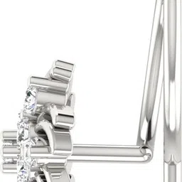 avsar Veena 14kt Cubic Zirconia White Gold Nose Wire image 2