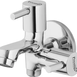 prestige Turbo Brass 2 in 1 Bib Cock Water Tap Two Way Bib Cock With Wall Flange Bib Tap Faucet-picture-23