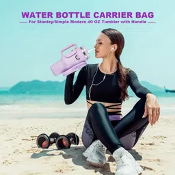 house of quirk Water Bottle Carrier Bag with Phone Pocket for 40/30 oz Tumbler-Only Bag image 2