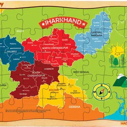 webby Jharkhand Map Wooden Jigsaw Puzzle, 40pcs-picture-20