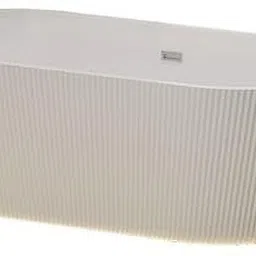 jabon bagno INFINITY Freestanding Bathtub 150 cm – White Glossy Acrylic Soaking Tub INFINITY Freestanding Bathtub 150 cm – White Glossy Acrylic Soaking Tub with Attractive Outer Grid Design, Overflow Drain, Brass Pop-Up Waste Coupling & Waste Pipe, 6-Layer Reinforced Free-standing Bathtub image 2