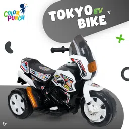 colorpunch Tokyo 6V Electric Kids Bike Ride on with Music and Lights Bike Battery Operated Ride On-picture-24