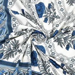 clothology Cotton King Flat 240 TC Jaipuri Prints Bedsheet image 3