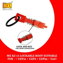MX RJ-45 LOCKABLE BOOT SUITABLE FOR ,CAT5e , CAT6 ,CAT6a,Cat7 Network Cable Lan Adapter image 4
