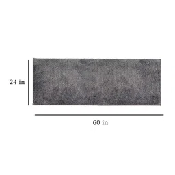 luxe home international Silver Microfibre 24 x 60 Inches Machine Made Floor Runner image 3