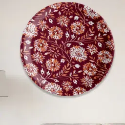 nestroots Ethnic Floral Printed Porcelain Wall Plate-picture-28