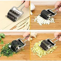 aarykart Noodle Cutter Roller, Pasta Maker-High Grade SS Kitchen Cooking Tools Cookie Cutter image 2