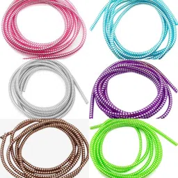 FastiQ 1 Piece Spiral BLUE 1.4 Meter Protector // Saver for Cables & Earphones Cable Protector image 4