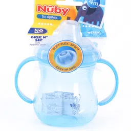 nuby Grip N' Sip Trainer Spout Cup for your Child (Blue) with 300ml-picture-13