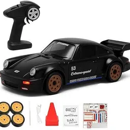 911 Model 1:43 Metal RC Drift Car Full Scale Lights RTR 4WD Remote Control Doubl-image-7
