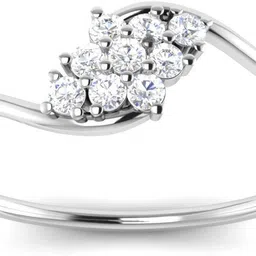 avsar Poonam 14kt Cubic Zirconia White Gold ring-image-43