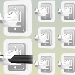 facroid White Curtain Hooks image 1