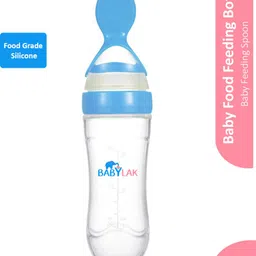 babylak Baby Spoon Feeder Bottle Ultra Soft Silicone Feeding Bottle - 90 ml-picture-25