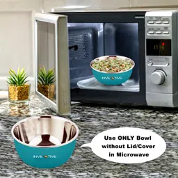 topmtop Stainless Steel Storage Bowl Microwave Safe Bowls Airtight And Leak Proof Container Capacity 450ml, image 3