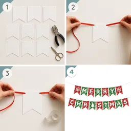 the decor queen Merry Christmas Checks design Decoration Banner for Home, Office, Party & Events Banner image 3