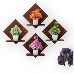 Modern Wooden Wall Shelf | Decorative Display Rack for Living Room-image-21