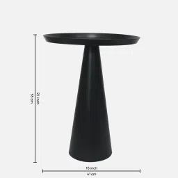 metalsmith Cone Metal End Table In Black Colour image 2