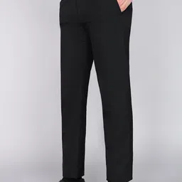 raymond Men Slim Fit Black Polyester Trousers image 3
