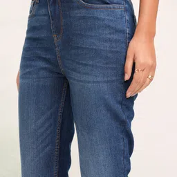 tokyo talkies Women Flared Mid Rise Blue Jeans image 5
