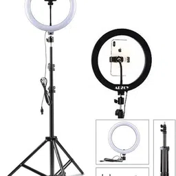 ADZOY Premium 10" Selfie Light with 6.9ft Tripod and Mobile Bracket Ring Flash image 2