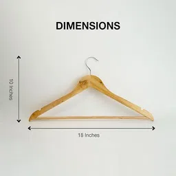 tribeazi 6 Pcs Wooden Clothes Hangers for Wardrobe and Cupboard Wooden Dress Pack of 6 Hangers For Dress image 4