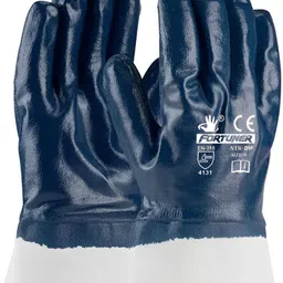 fortuner Nitrile Fully Dipped Cuff Safety Gloves 1 Pair Heavy Duty Nitrile Safety Gloves-picture-10