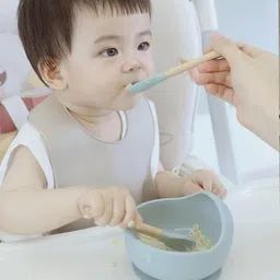 foxin Baby Feeding Bowl Set | Silicone Suction Bowl & Spoon for Kids - Food Grade Silicone image 2