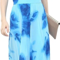 harpa Women A-line Light Blue Knee Length Dress image 2