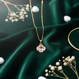 trendmakerz Cubic Zirconia Crystal, Alloy, Stainless Steel Layered image 2