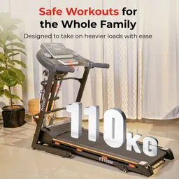 fitkit by cult FT100M 3.25HP Peak Max Weight:110Kg & 12 Preset Program For Home Gym Treadmill image 5