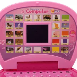 ldb enterprise Easily Learning ABC and 123 Mini Laptop with LED Display and Music (Pink) (Pink) image 3