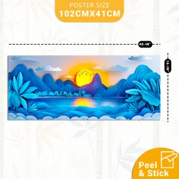 walldaddy 40 cm Wallpaper For Wall Blue Sunshine Wall Stickers For Bedroom Wall Posters Big Size Self Adhesive Sticker image 2