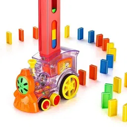 niyamat 40 Pcs Domino Train Toy Set, Domino Rally Train Model with Lights and Sounds-picture-45